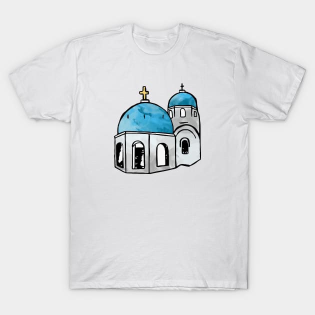 Santorini Greece T-Shirt by aterkaderk